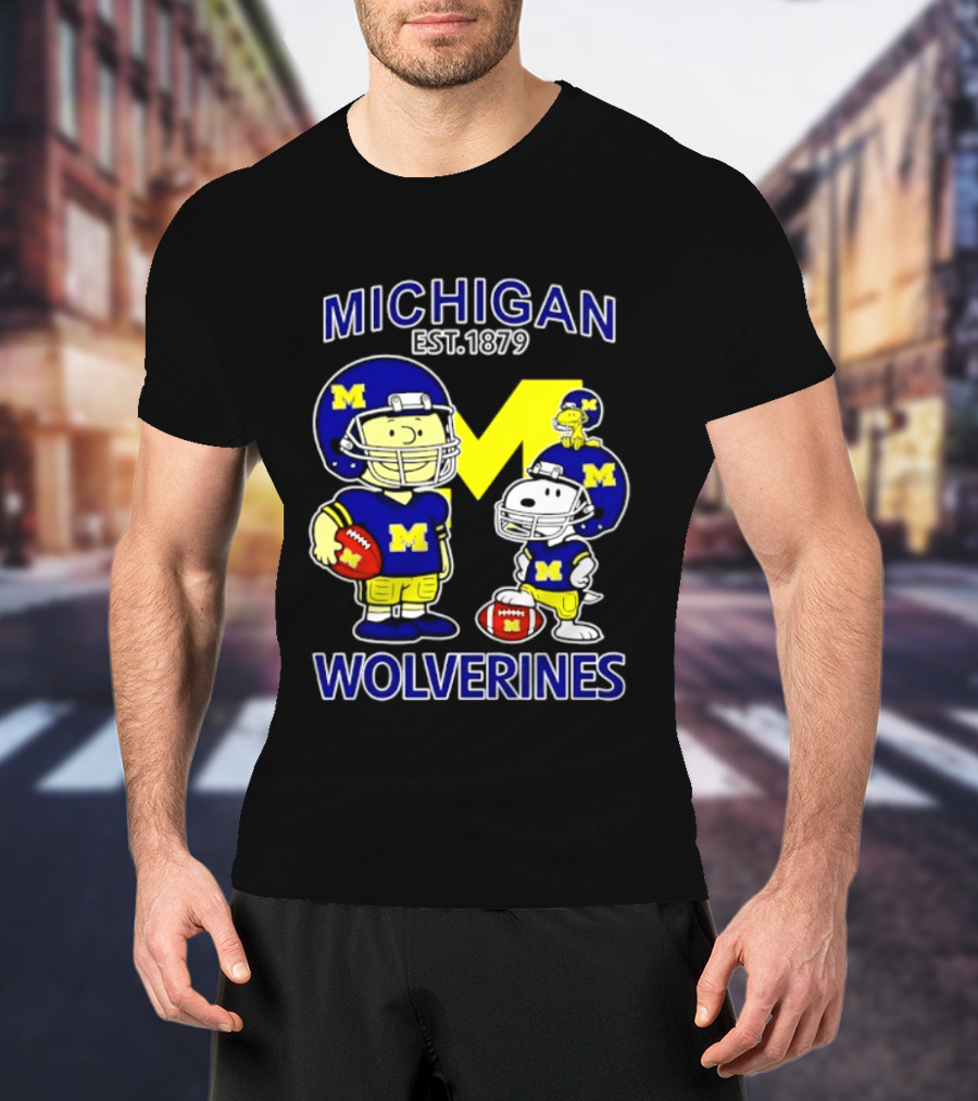 Michigan Wolverines 2026 Season Peanuts Characters Football Est. 1879 T-Shirt