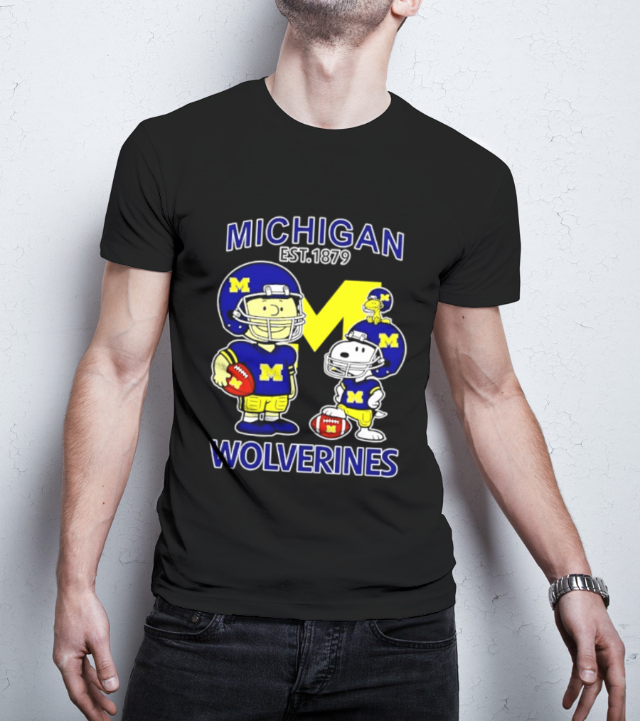 Michigan Wolverines 2026 Season Peanuts Characters Football Est. 1879 T-Shirt