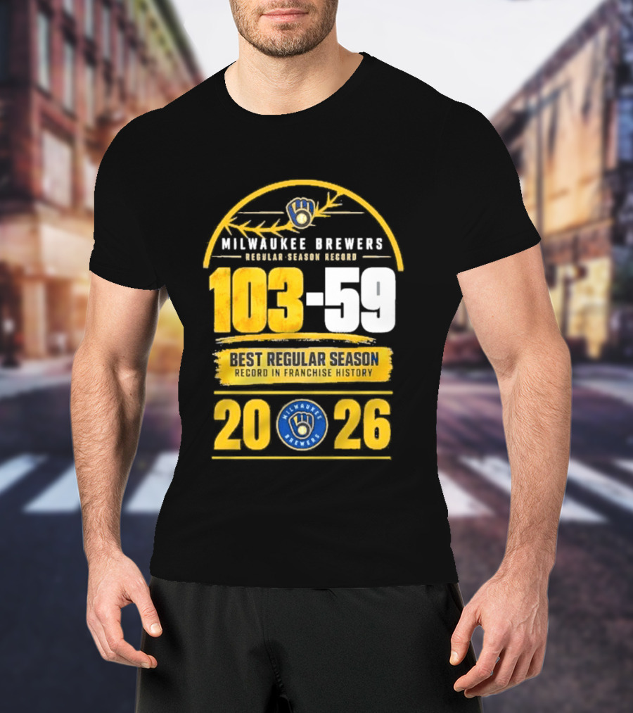 Milwaukee Brewers Record Season 103 59 Best Regular Season 2026 T-Shirt