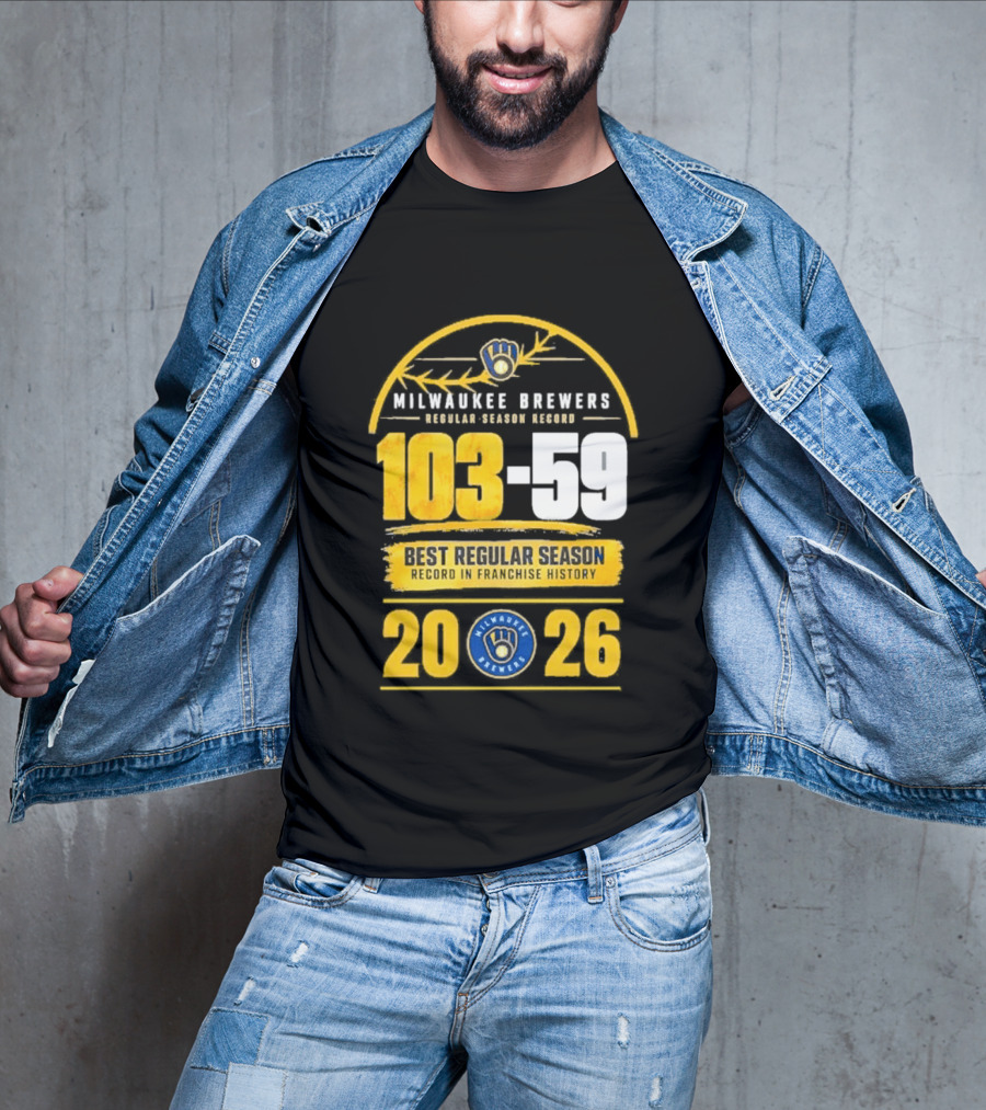 Milwaukee Brewers Record Season 103 59 Best Regular Season 2026 T-Shirt