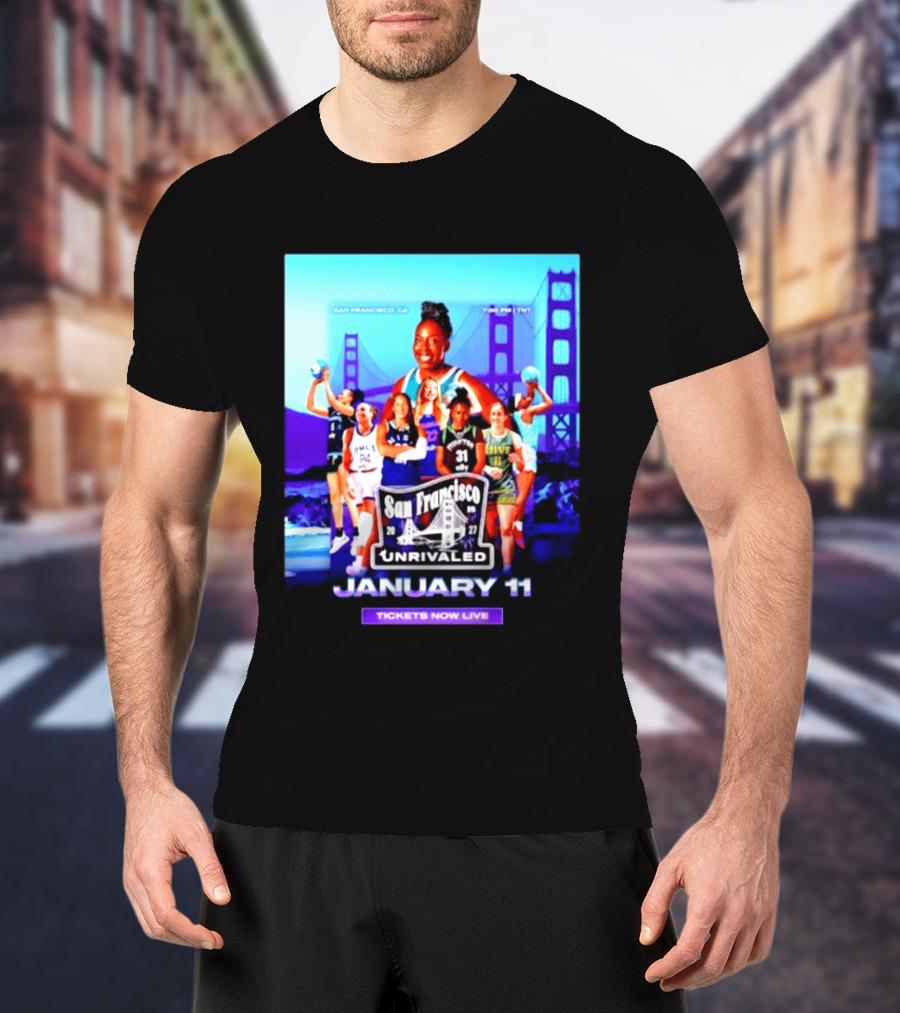San Francisco Unrivaled January 11 Basketball Event Tickets Now Live T-Shirt