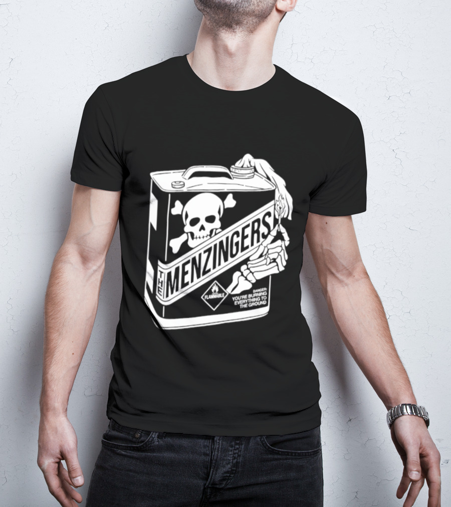 Menzingers Danger Skull Warning You Are Burning Everything To The Ground T-Shirt