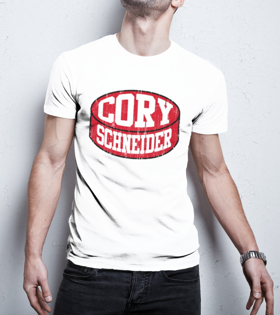 Cory Schneider New Jersey Devils Puck Red T-Shirt