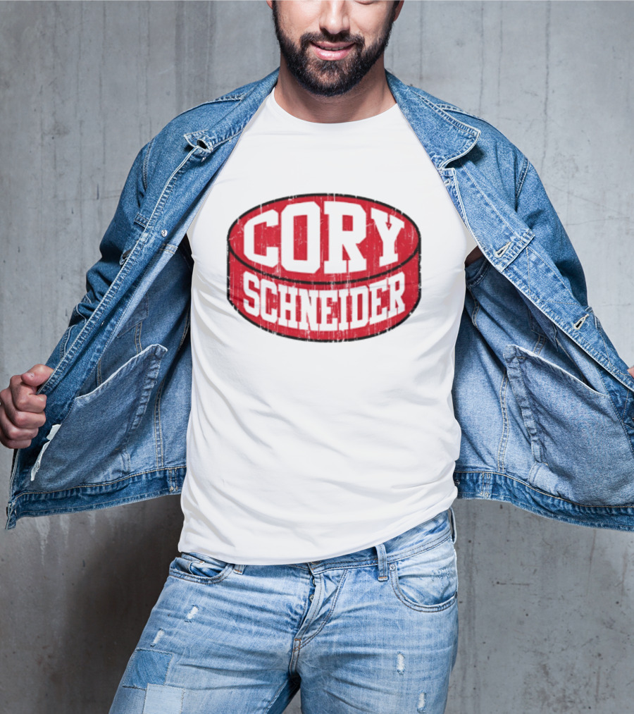 Cory Schneider New Jersey Devils Puck Red T-Shirt