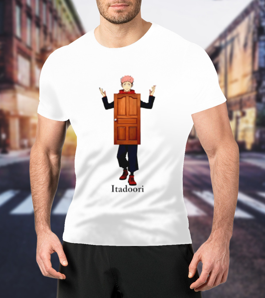 Yuji Itadori Door Jujutsu Kaisen Anime Itadoori T-Shirt