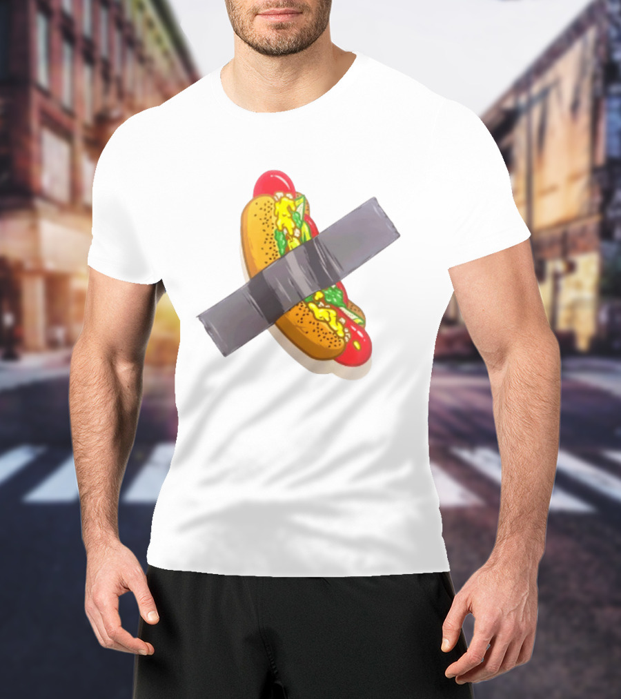 Hot Dog Duct Tape Food Humor T-Shirt