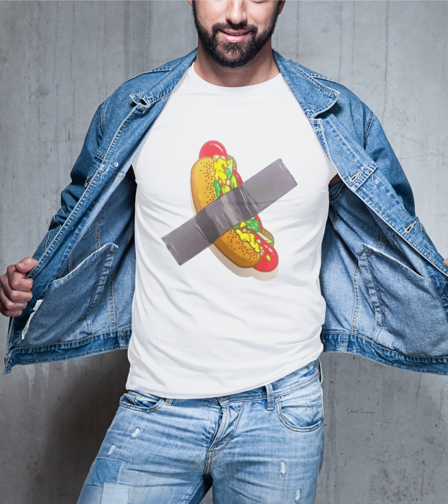 Hot Dog Duct Tape Food Humor T-Shirt
