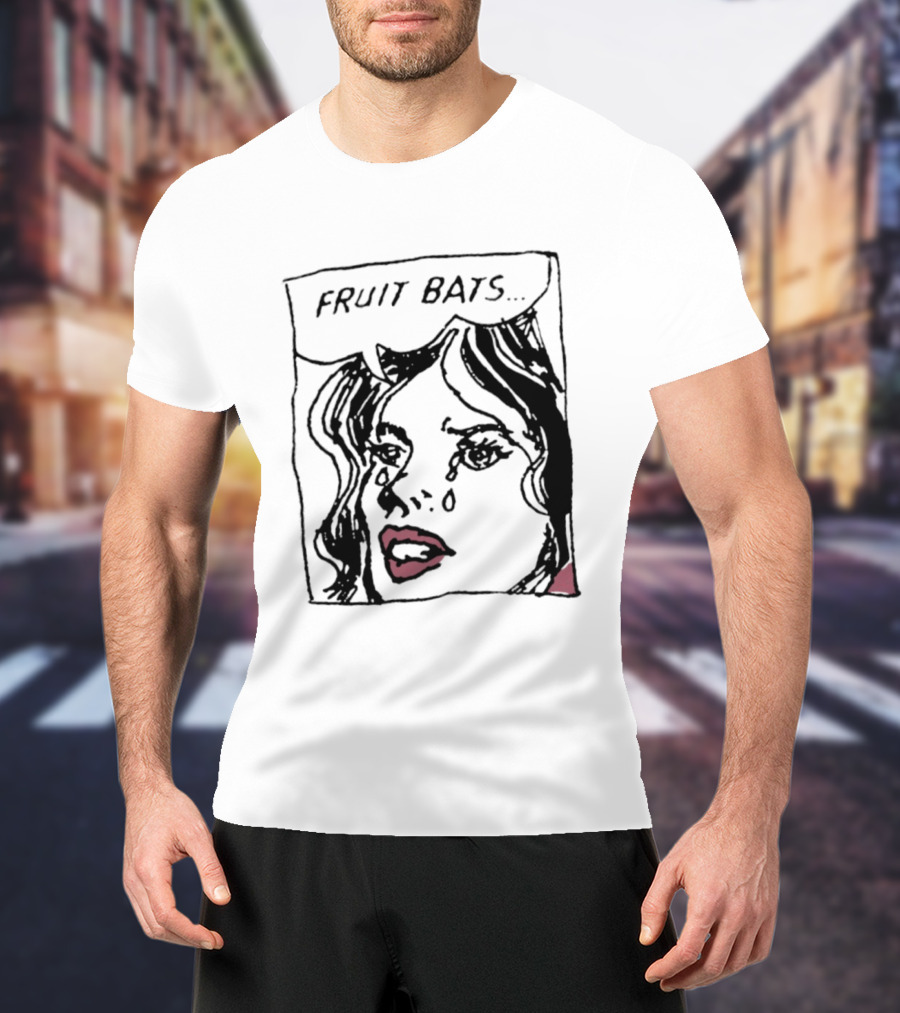 FRUIT BATS Pop Comic Indie Rock Crying Comic Style Woman T-Shirt