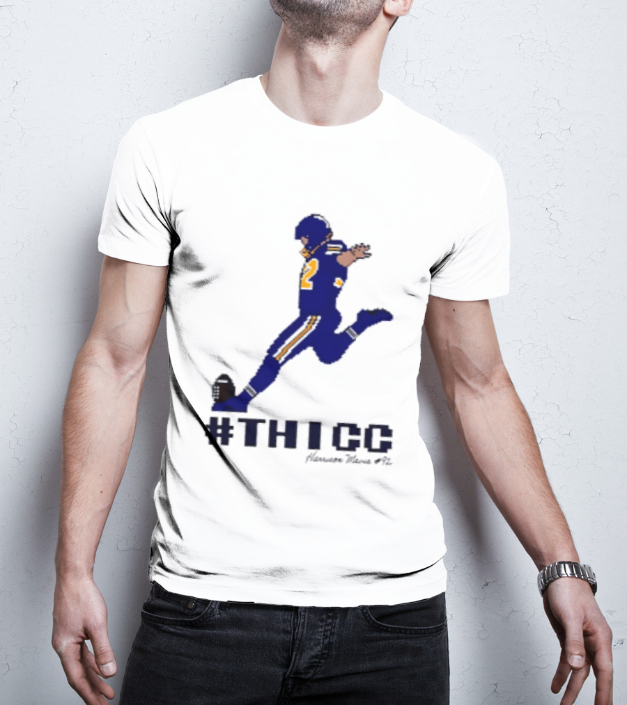 Harrison Mevis 92 Los Angeles Rams Thicc Kicker Football Pixel T-Shirt