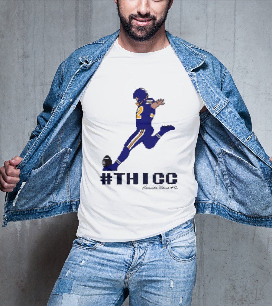 Harrison Mevis 92 Los Angeles Rams Thicc Kicker Football Pixel T-Shirt