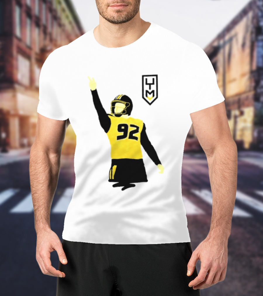 Harrison Mevis 92 Los Angeles Rams The Thiccer Kicker Football Player Quarterback Iconic Celebratory Pose T-Shirt