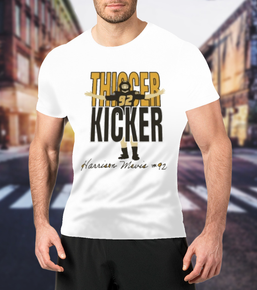 Harrison Mevis 92 Thiccer Kicker Football Player T-Shirt