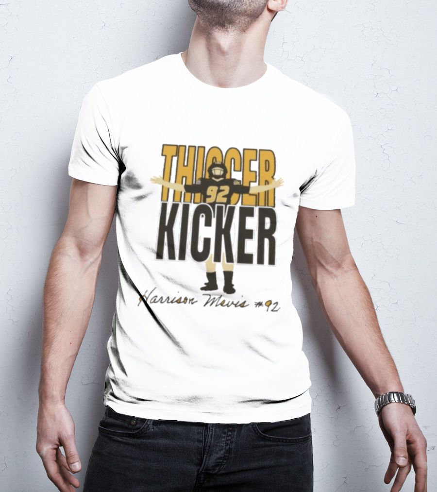 Harrison Mevis 92 Thiccer Kicker Football Player T-Shirt