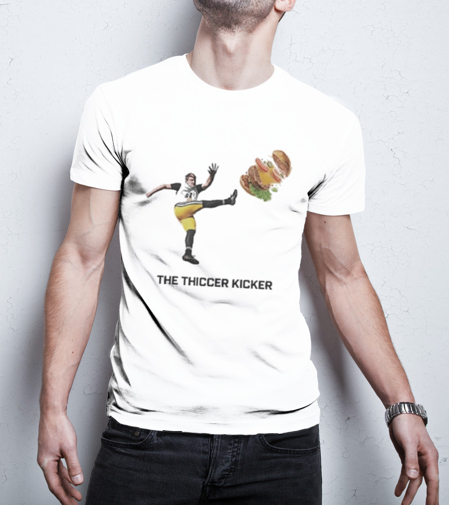Harrison Mevis Thiccer Kicker Football Burger Twist T-Shirt