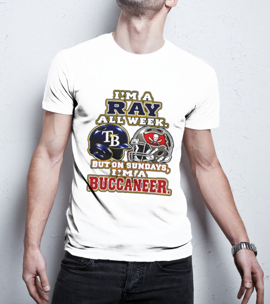 I'm A Ray All Week But On Sundays I'm A Buccaneer TB Helmet T-Shirt