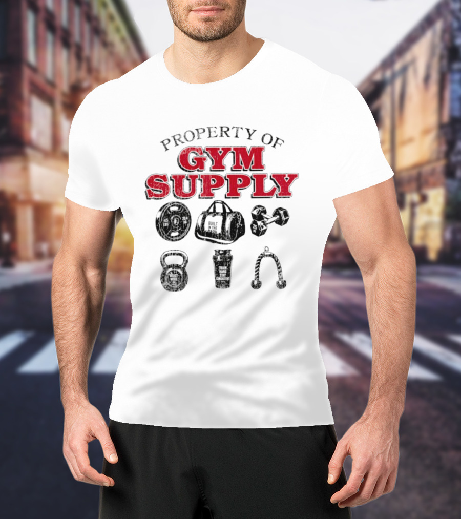 Property Of Gym Supply Built In The Dark Train Hard Stay Consistent Beast Mode On T-Shirt