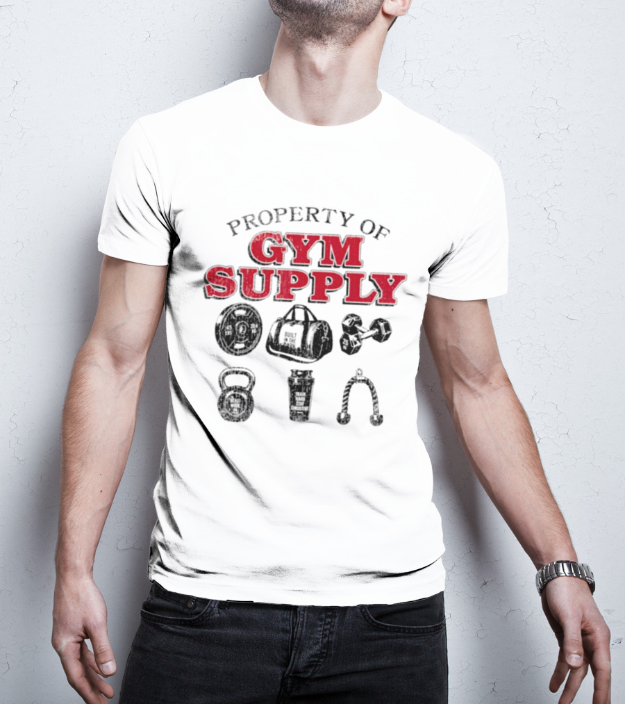Property Of Gym Supply Built In The Dark Train Hard Stay Consistent Beast Mode On T-Shirt