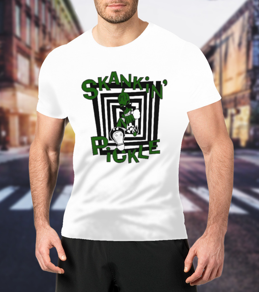 Skankin' Pickle Band Ska Punk Music Iconic Pickle And Spirals T-Shirt