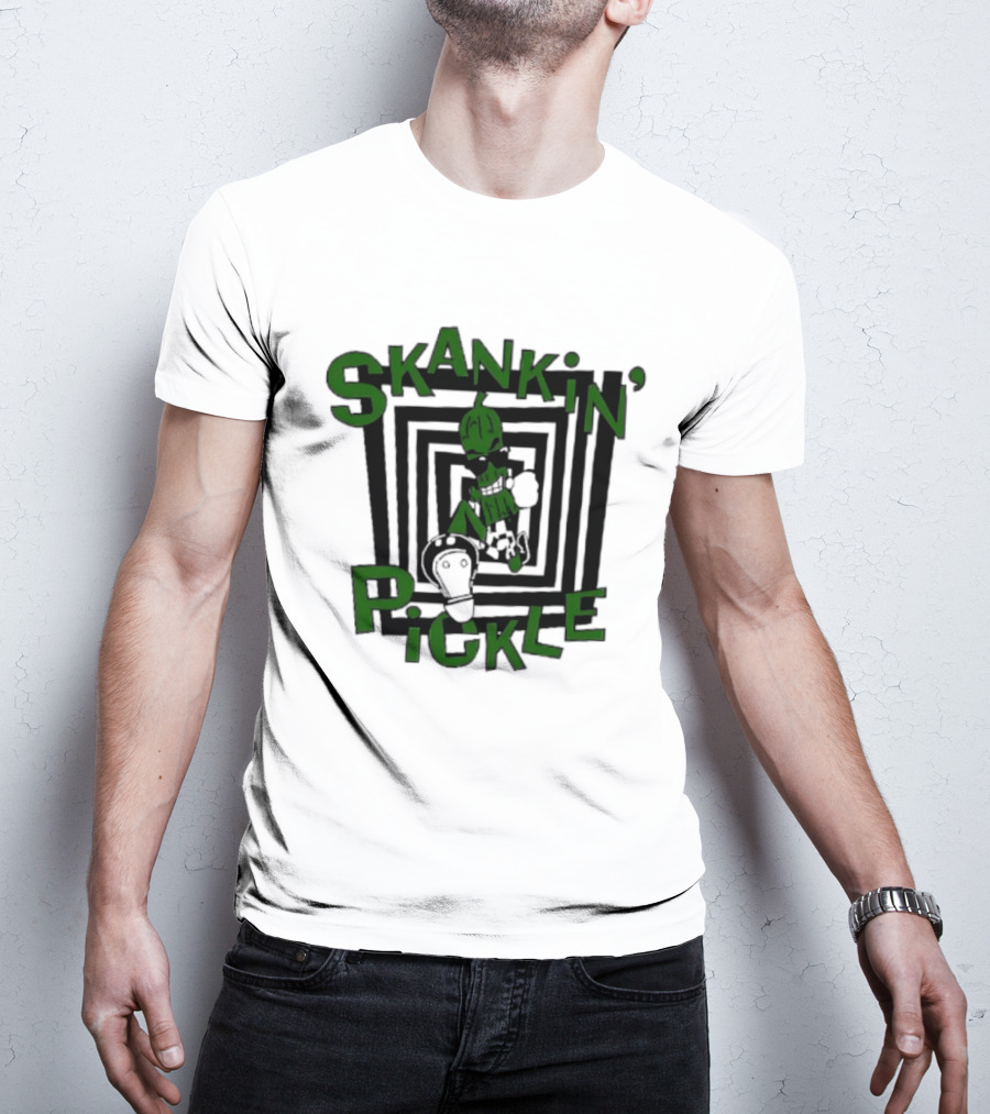 Skankin' Pickle Band Ska Punk Music Iconic Pickle And Spirals T-Shirt