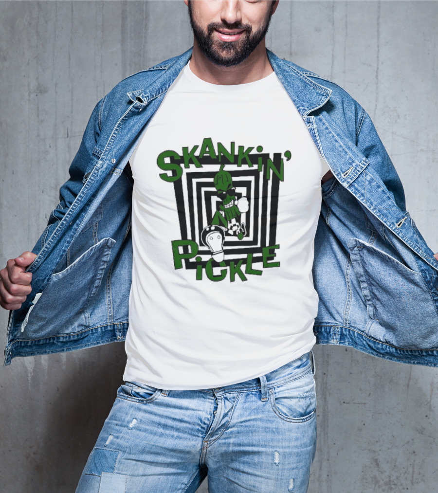 Skankin' Pickle Band Ska Punk Music Iconic Pickle And Spirals T-Shirt