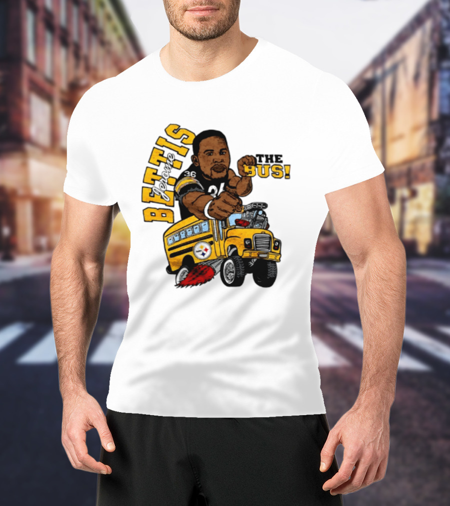 Pittsburgh Steelers Jerome Bettis The Bus Caricature Bettis The Bus T-Shirt