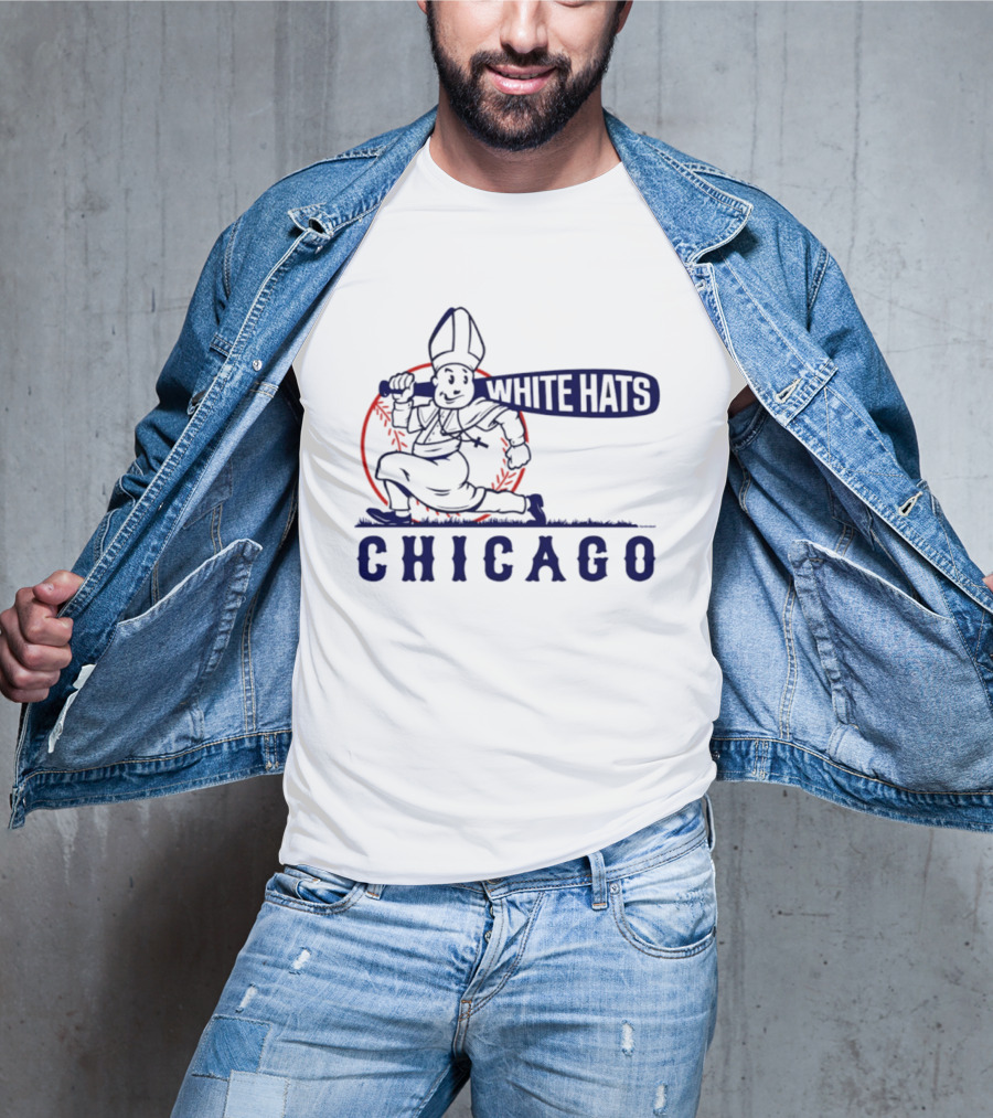 Pope Leo XIV Chicago White Hats Baseball T-Shirt