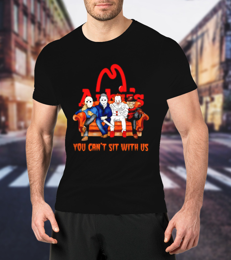 Arby's Horror Movie Friends Halloween 2026 You Can't Sit With Us T-Shirt