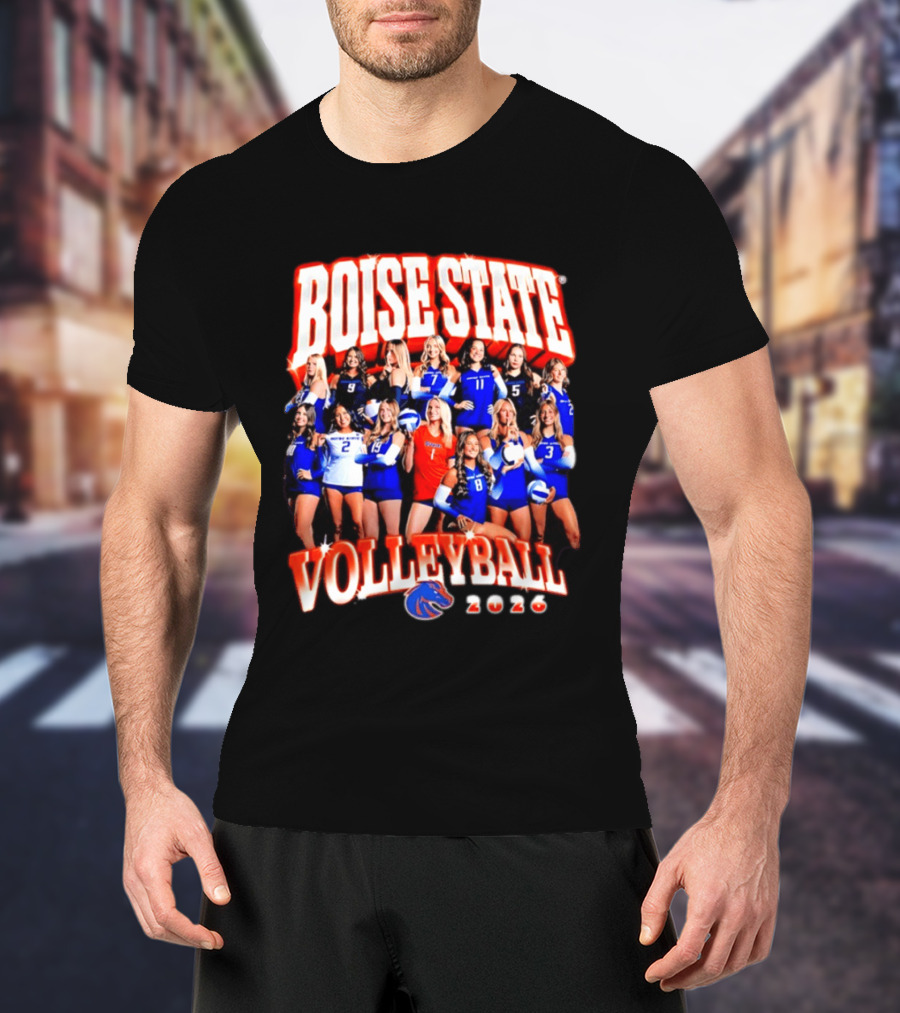 Boise State Volleyball 2026 NCAA Women's Team Collage T-Shirt
