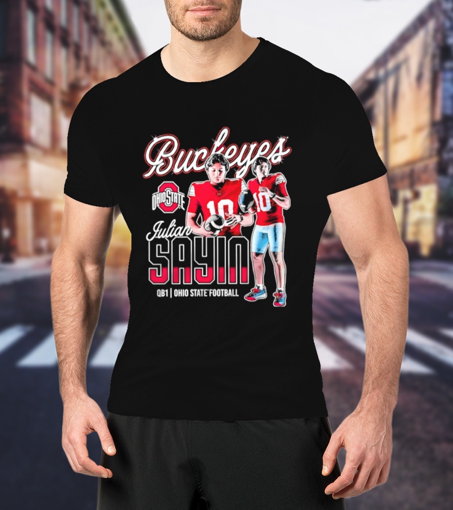 Buckeyes Julian Sayin Number 10 Ohio State Football Quarterback T-Shirt