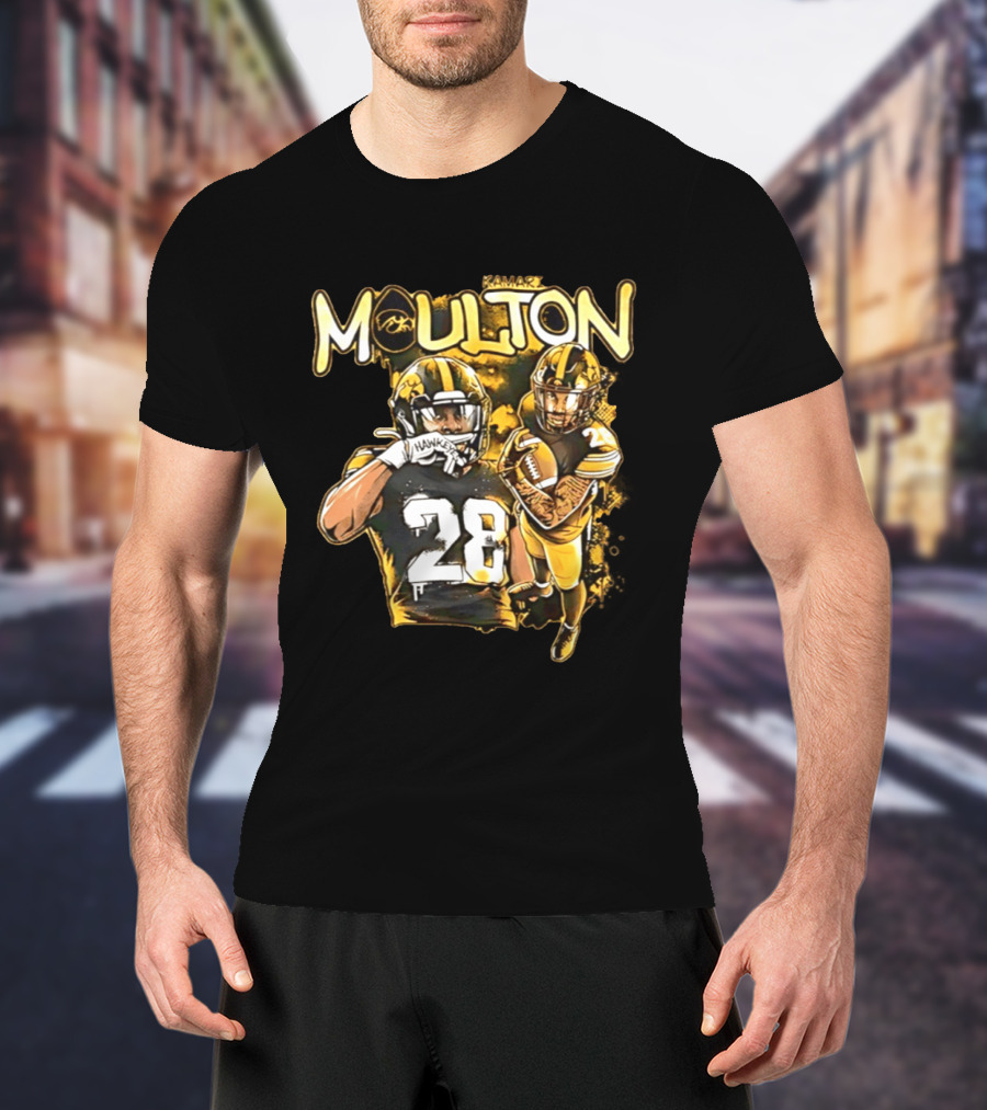 Kamari Moulton Hawkeyes Football 28 Iowa Collage T-Shirt
