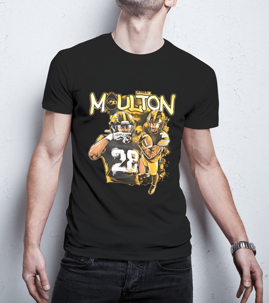 Kamari Moulton Hawkeyes Football 28 Iowa Collage T-Shirt