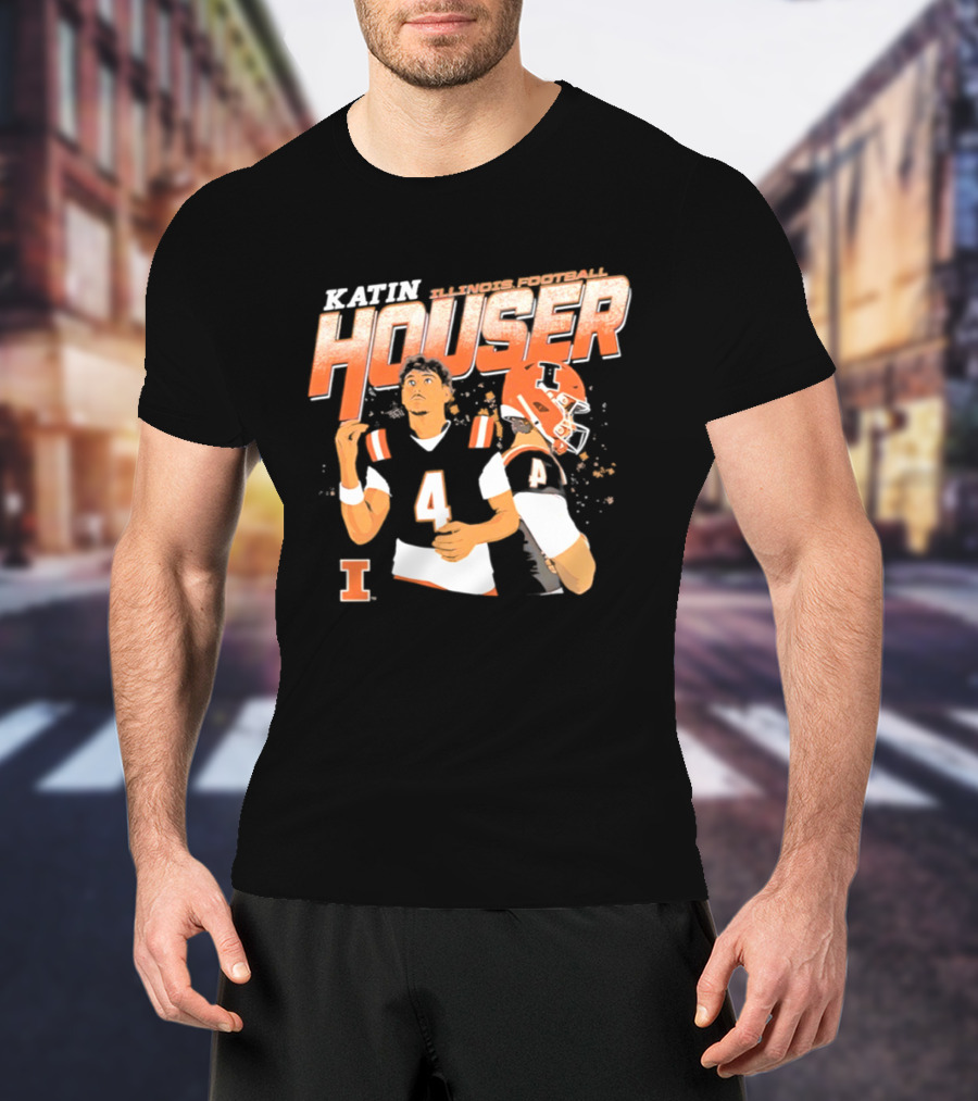 Katin Houser Illinois Fighting Illini Football T-Shirt