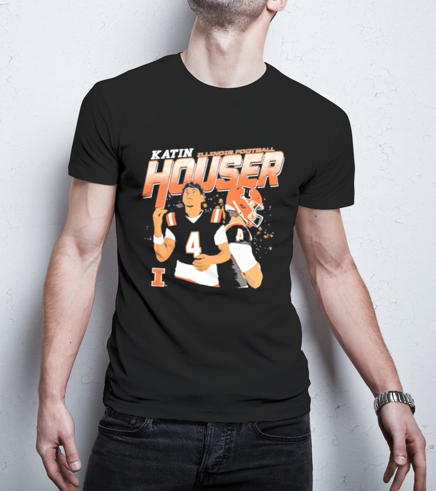 Katin Houser Illinois Fighting Illini Football T-Shirt