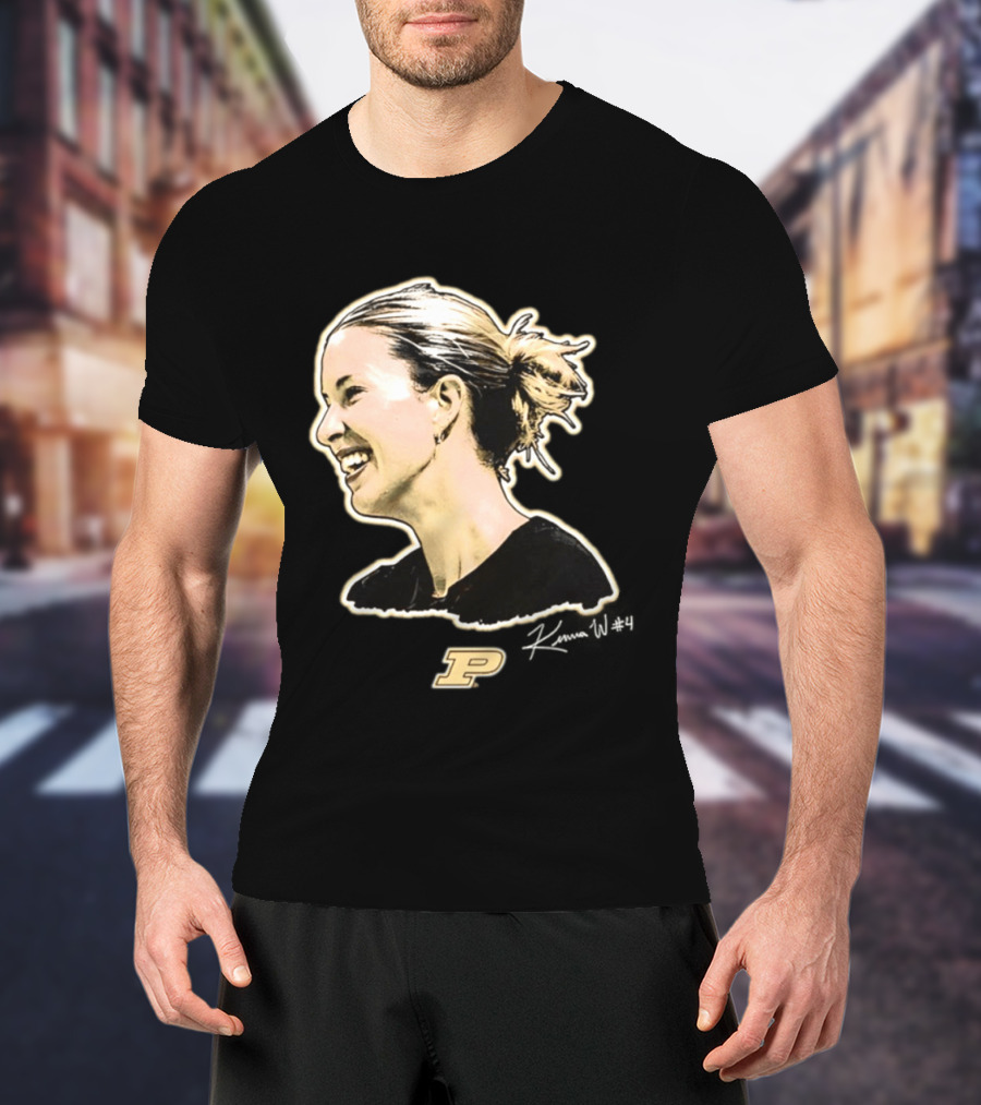 Kenna Wollard Purdue Boilermakers P Logo Big Head T-Shirt