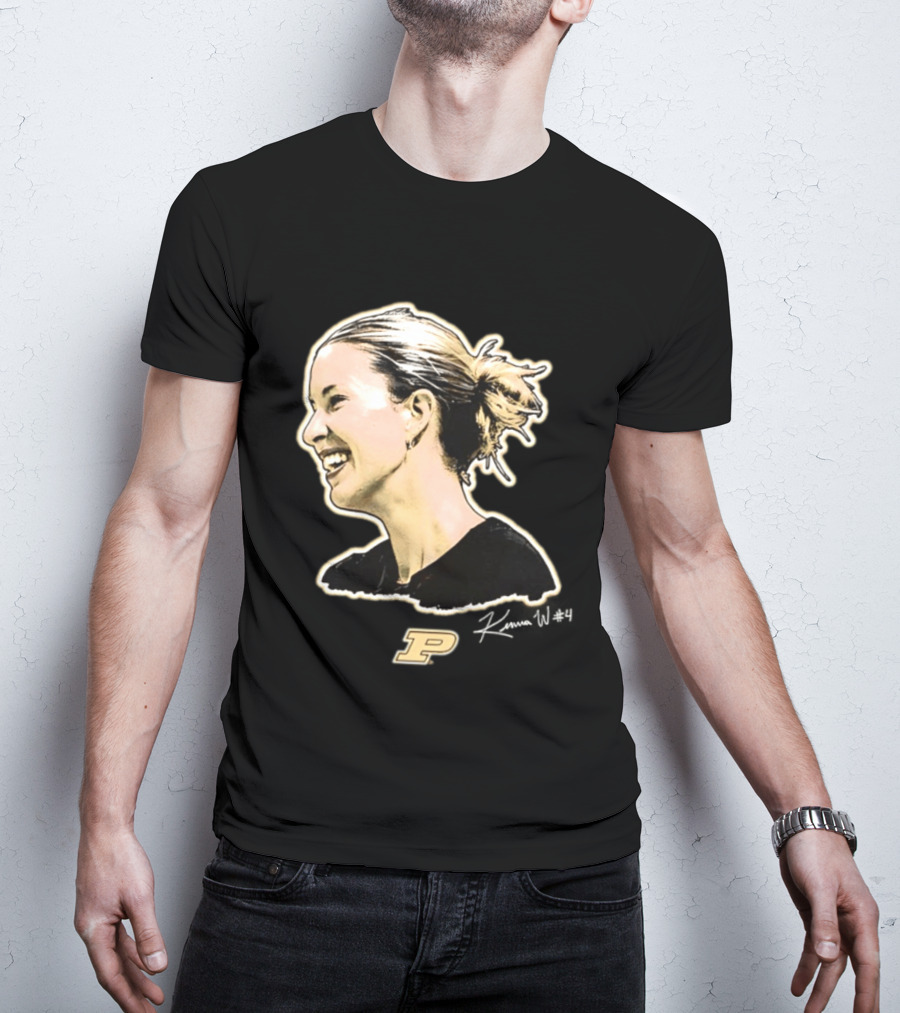 Kenna Wollard Purdue Boilermakers P Logo Big Head T-Shirt