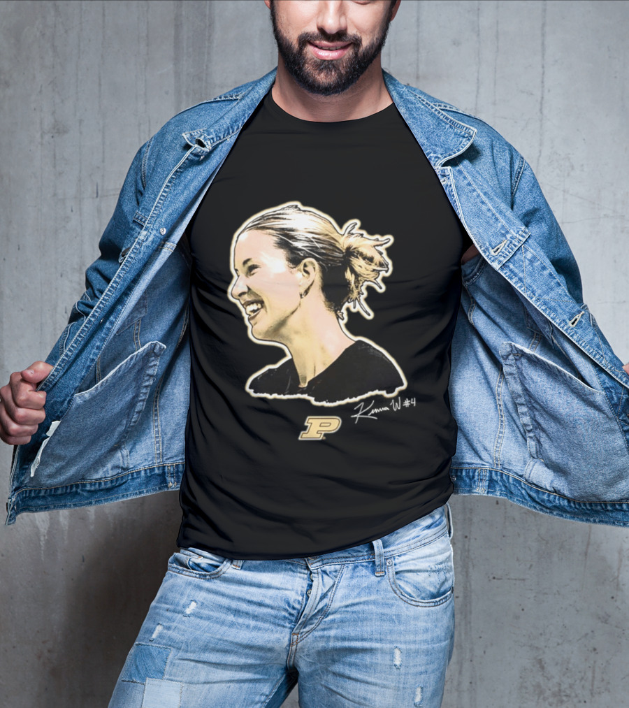 Kenna Wollard Purdue Boilermakers P Logo Big Head T-Shirt