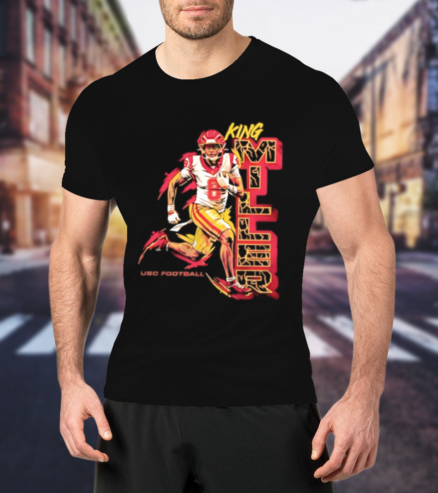 King Miller USC Trojans NCAA Football Player 8 Back Pedaling T-Shirt