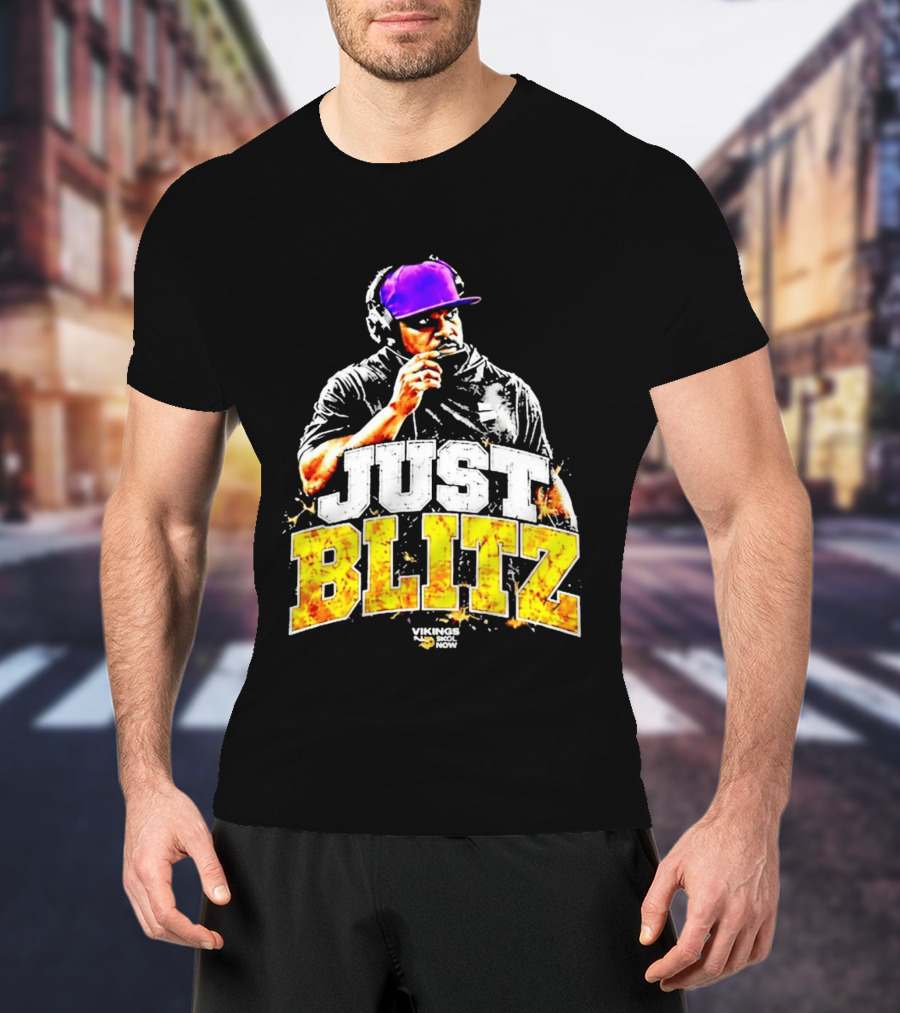 Just Blitz Football Coach Vikings Skol Now T-Shirt