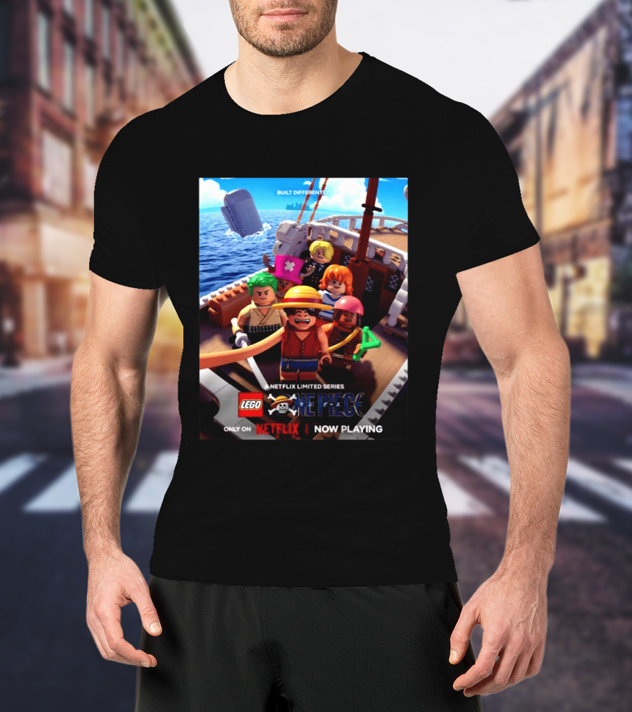 LEGO One Piece Netflix Limited Series Built Differently Now Playing T-Shirt