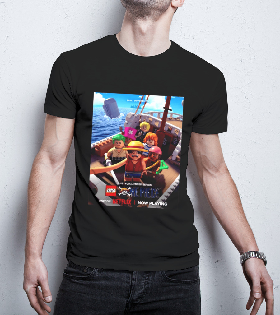 LEGO One Piece Netflix Limited Series Built Differently Now Playing T-Shirt