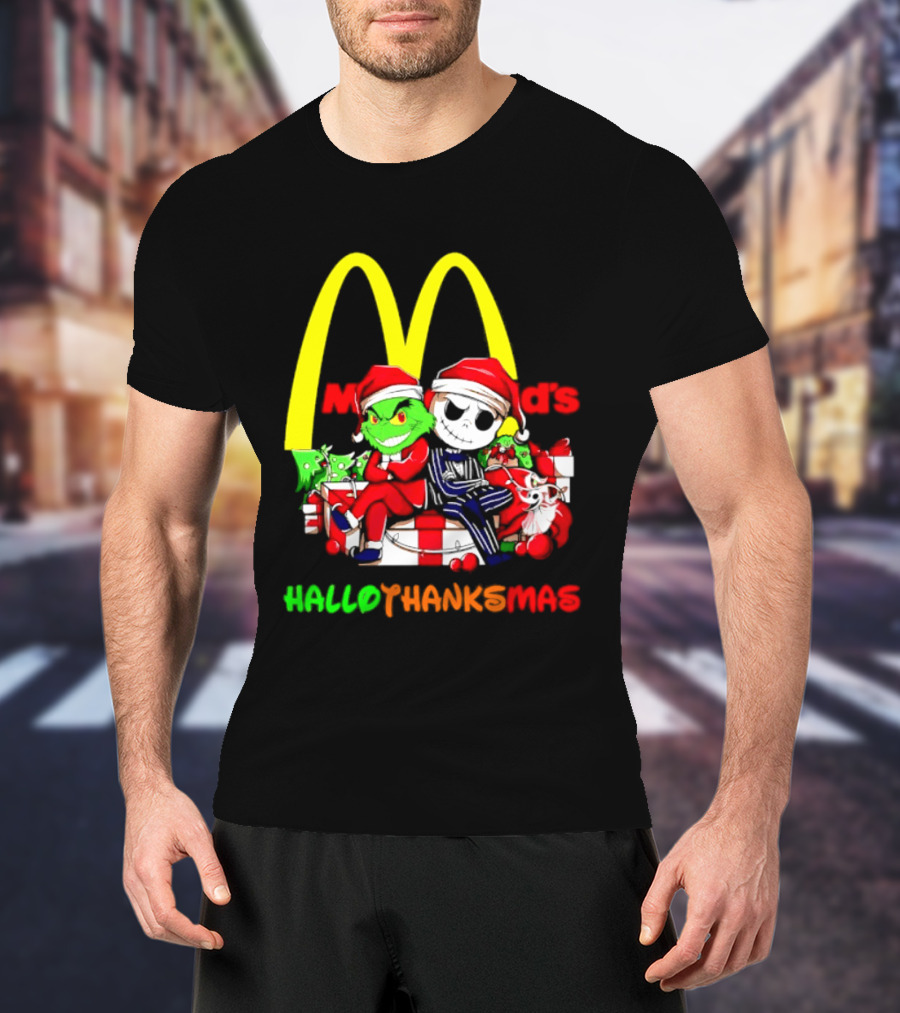 McDonald's Grinch Jack Skellington Hallothanksmas 2026 T-Shirt