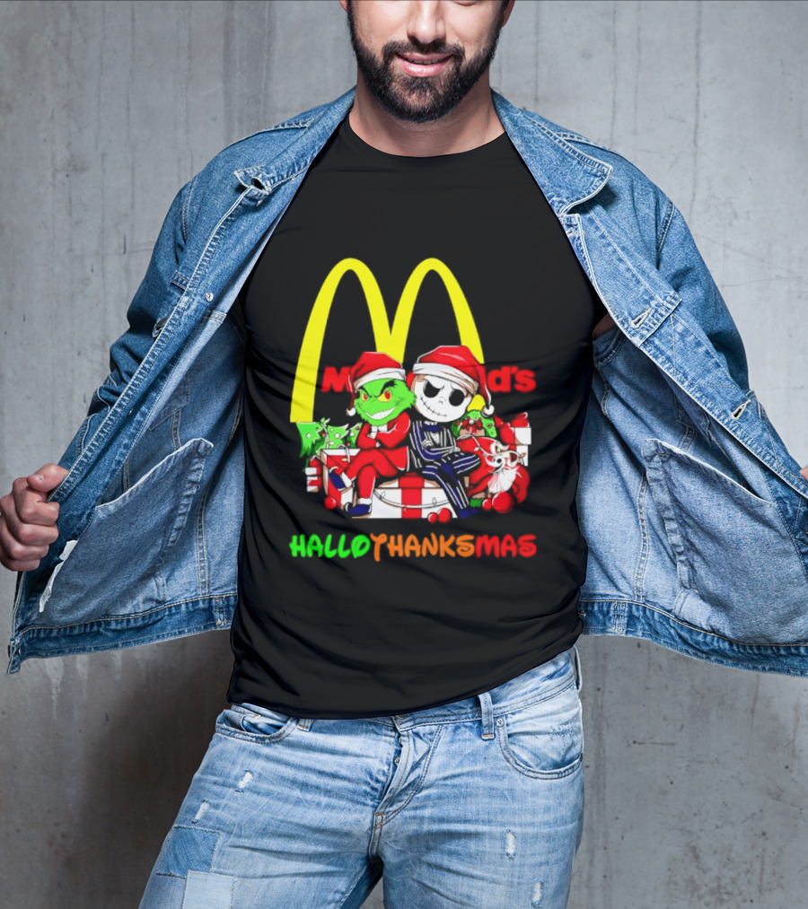 McDonald's Grinch Jack Skellington Hallothanksmas 2026 T-Shirt