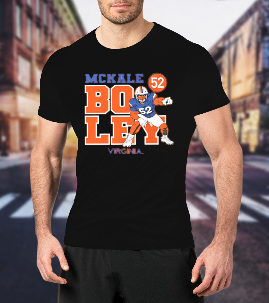 Mckale Boley 52 Virginia Football Cavaliers T-Shirt