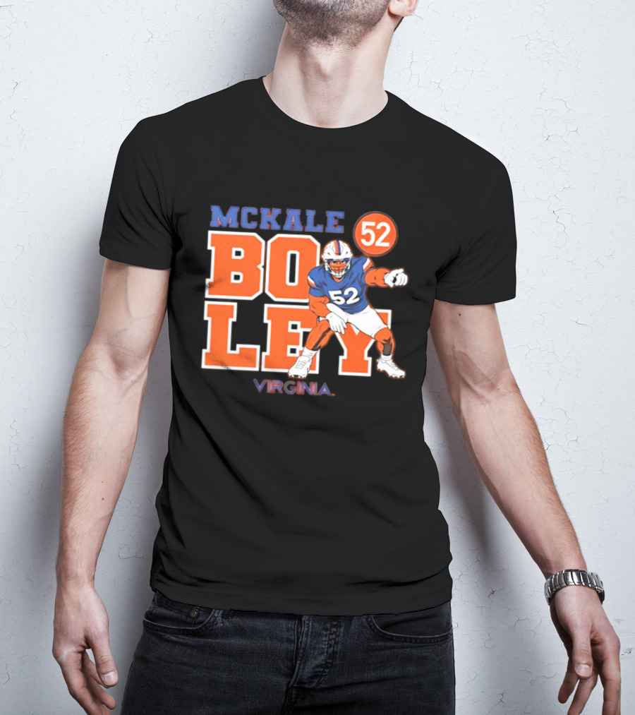 Mckale Boley 52 Virginia Football Cavaliers T-Shirt