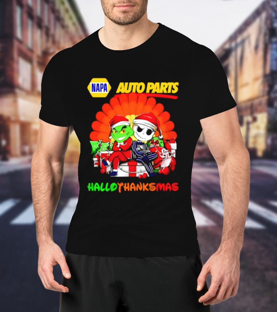 Napa Auto Parts Grinch Jack Skellington Hallothanksmas 2026 T-Shirt
