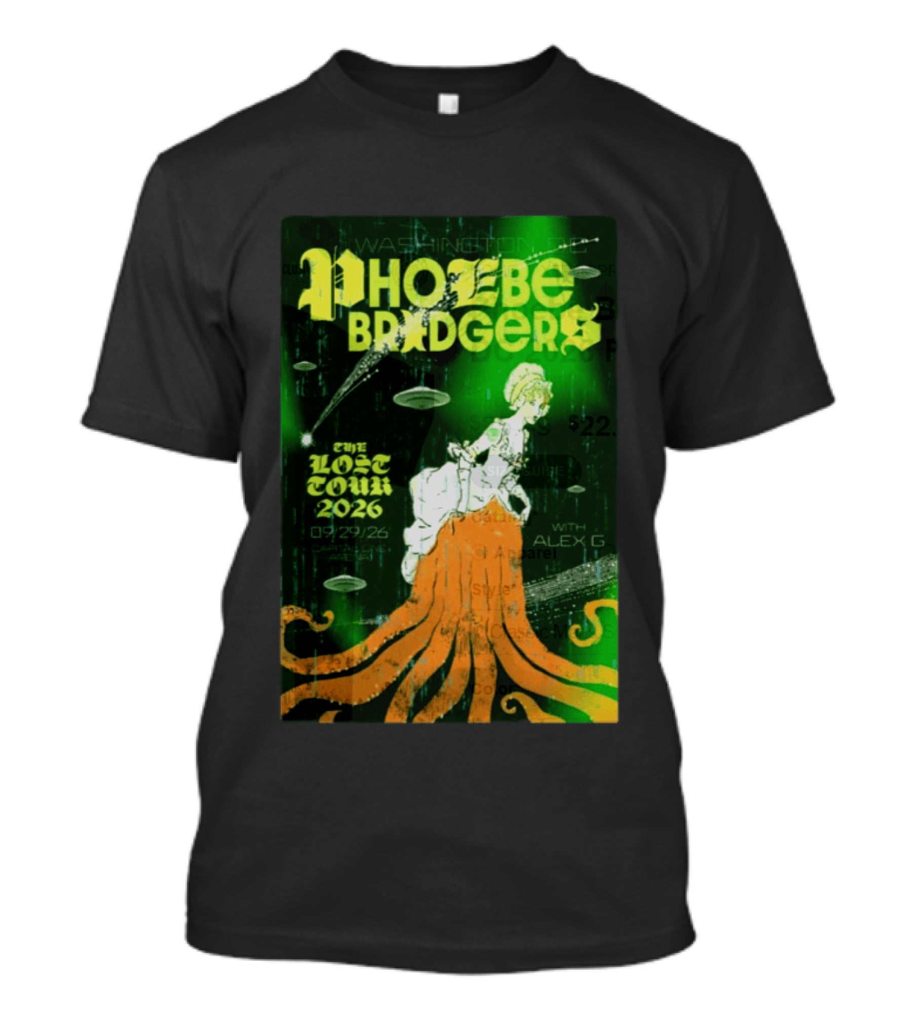 Phoebe Bridgers The Lost Tour 2026 Washington DC 09/29/26 With Alex G T-Shirt