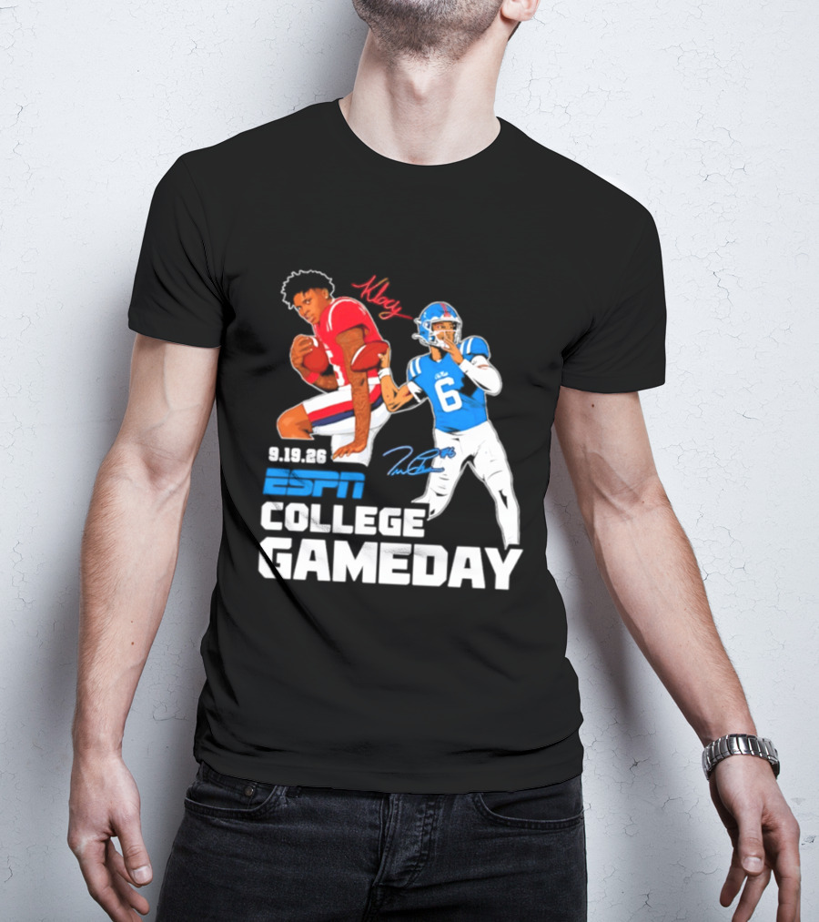 Ole Miss Football 2026 ESPN College Gameday King Number 6 T-Shirt