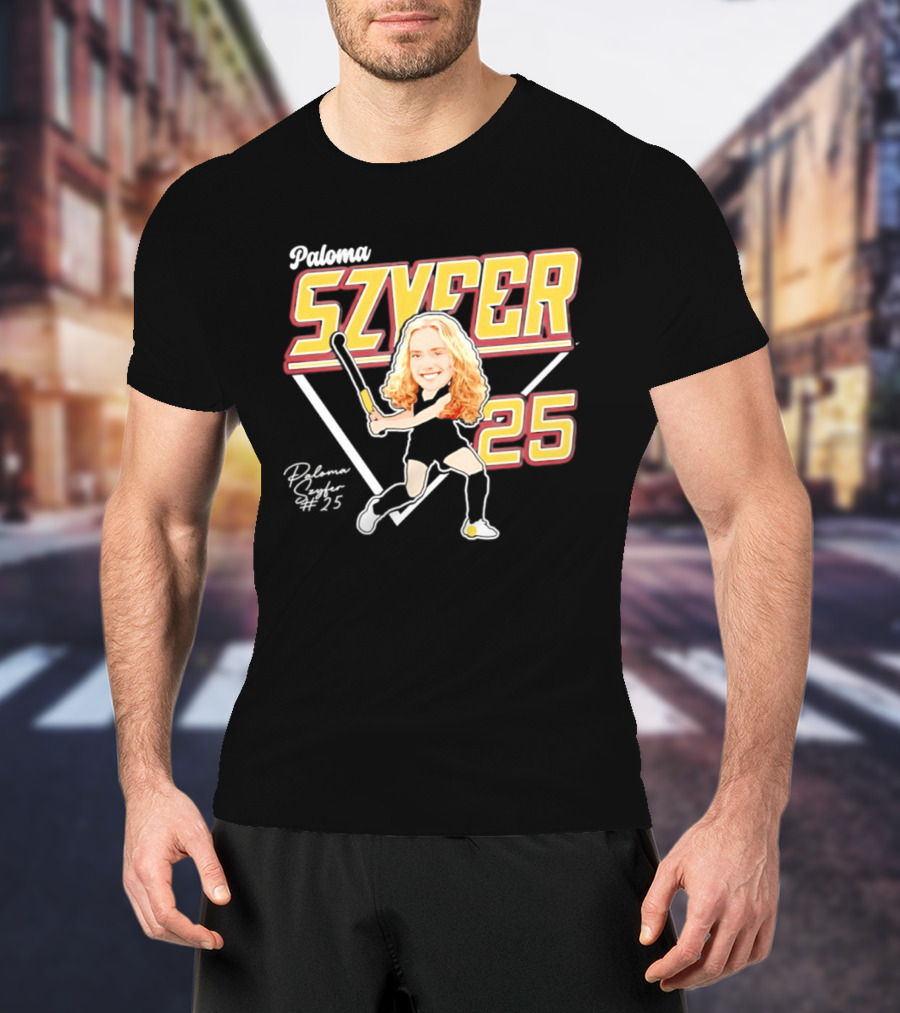 Paloma Szyfer 25 Oberlin Hockey NCAA Caricature T-Shirt