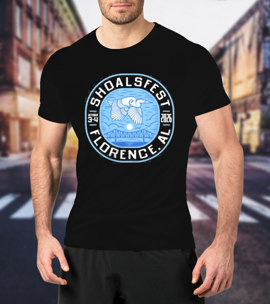 ShoalsFest 2026 Florence Alabama McFarland Park October 3 Bird And Bridge T-Shirt