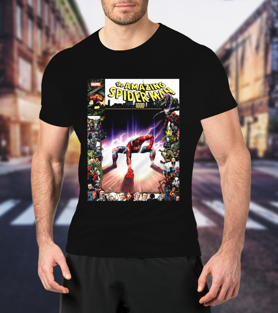 The Amazing Spider Man 1000 Cover Marvel Crossover Featuring Iconic Heroes And Villains T-Shirt